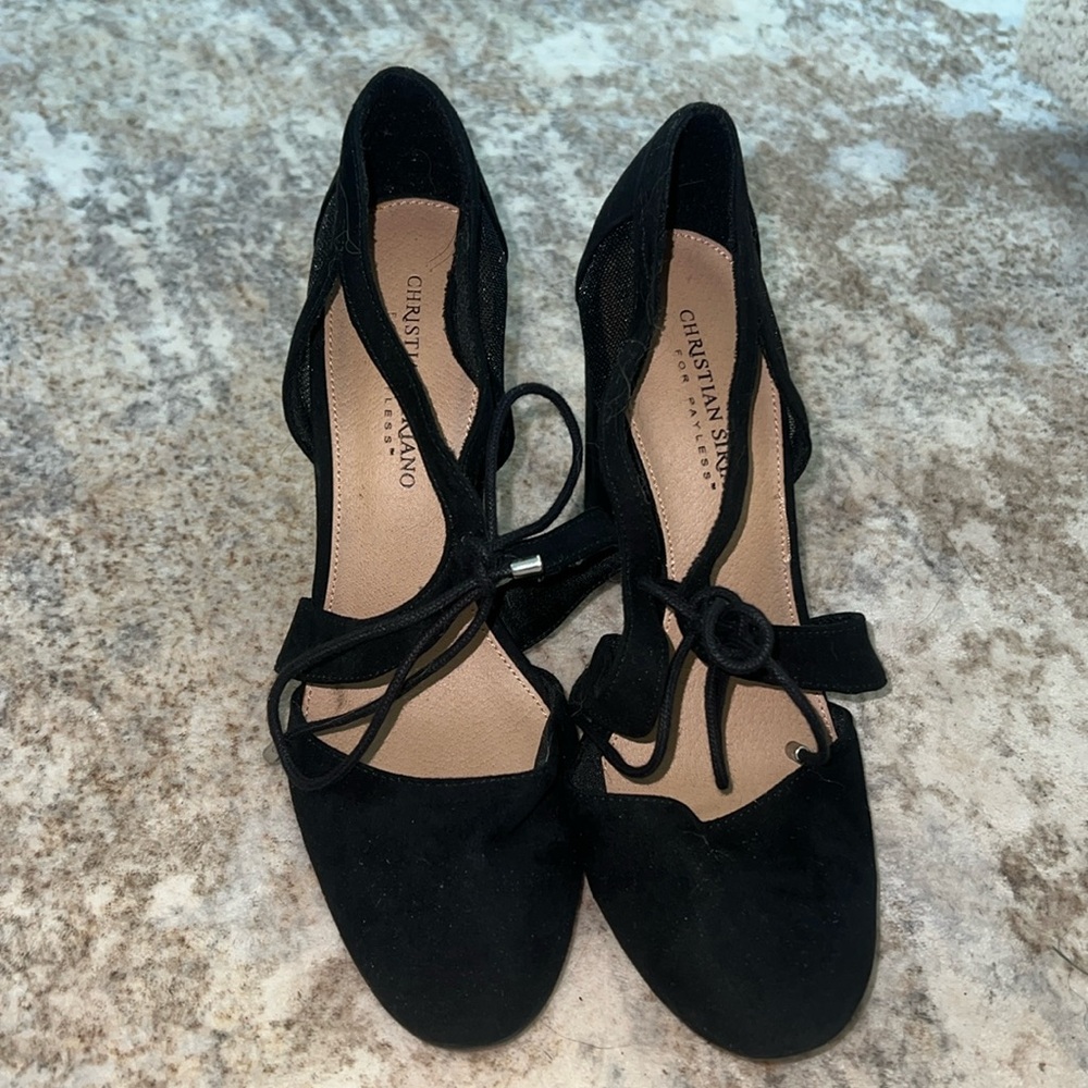 Christian Siriano for Payless faux suede block heel Maryjane pumps size 8.5